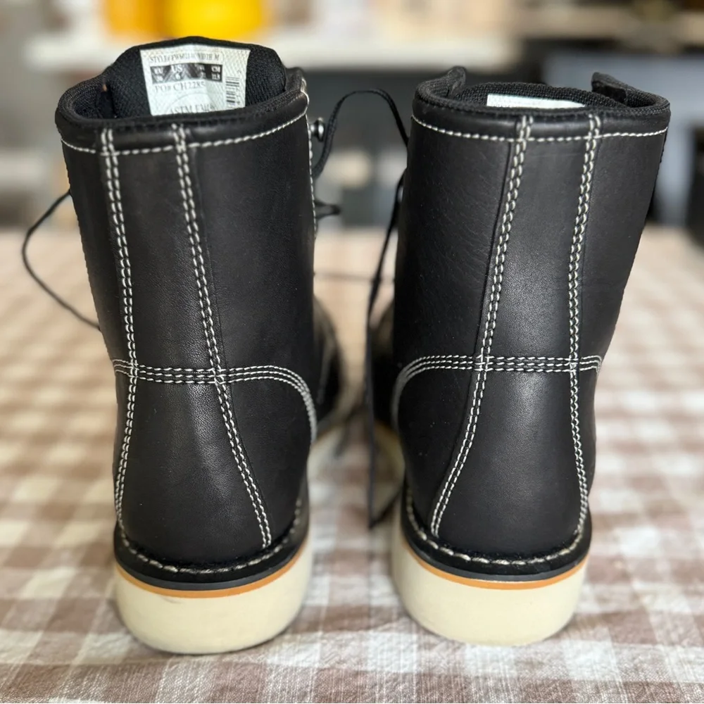 Carhartt Black Leather waterproof women's boots - Never worn size 6 - Picture 5 of 7